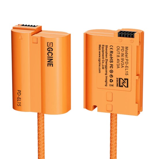 ZGCINE (USB-C) PD to EL15 for Nikon Dummy Battery Cable(braided wire)